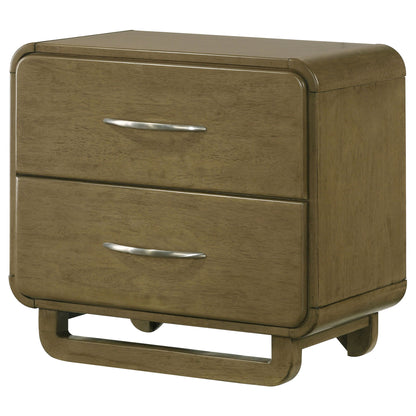 Tully - 2 Drawer Nightstand - Nutmeg Brown - The Sleep Loft - Online Mattress Showroom NYC