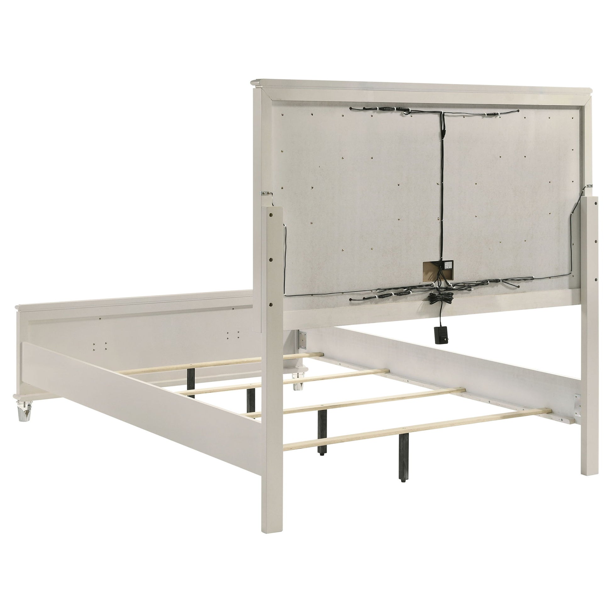 Gwendolyn - Queen Panel Bed With LED Headboard - White - The Sleep Loft - Online Mattress Showroom NYC