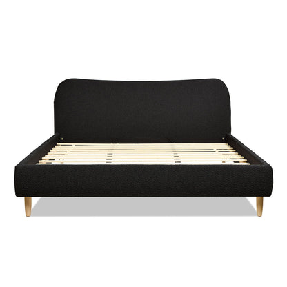Roman - Curved Headboard Upholstered Platform Bed - The Sleep Loft - Online Mattress Showroom NYC
