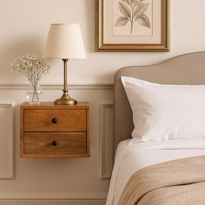 Solis - 1 Drawer Wall Mounted Nightstand - The Sleep Loft - Online Mattress Showroom NYC