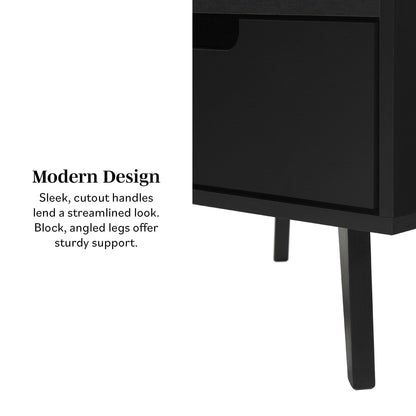 Modern 1 Drawer Nightstand With Open Cubby - The Sleep Loft - Online Mattress Showroom NYC
