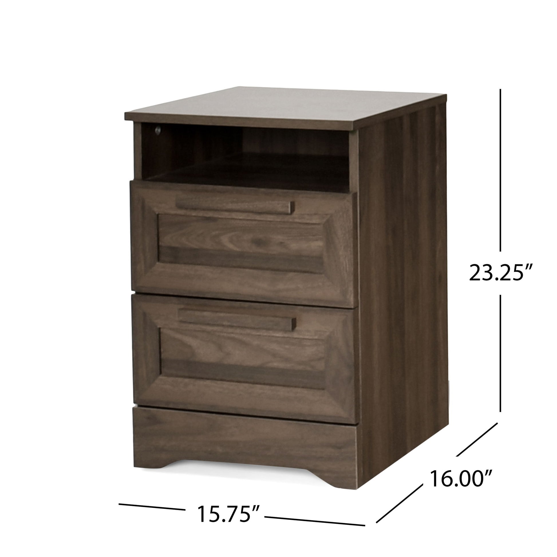 Broxon - Rustic Drawer Nightstand - The Sleep Loft - Online Mattress Showroom NYC
