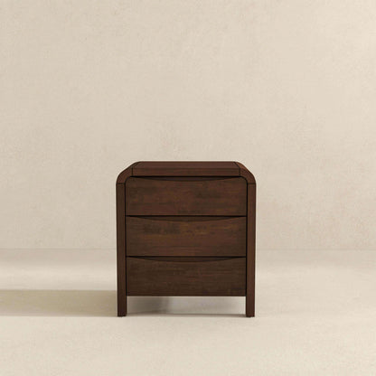 Lionel - Nightstand 3 Drawer Bed Side Table - Brown - The Sleep Loft - Online Mattress Showroom NYC