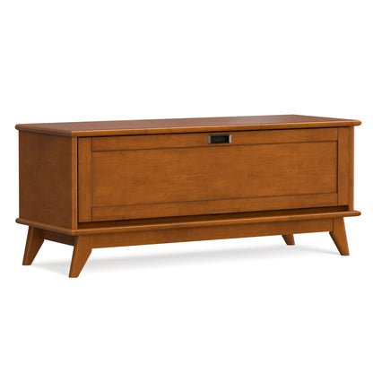Draper - Flip Down Storage Bench - Teak - The Sleep Loft - Online Mattress Showroom NYC