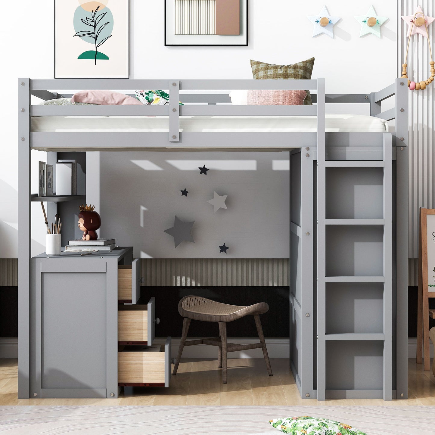 Loft Bed With Drawers, Desk, And Wardrobe - The Sleep Loft - Online Mattress Showroom NYC
