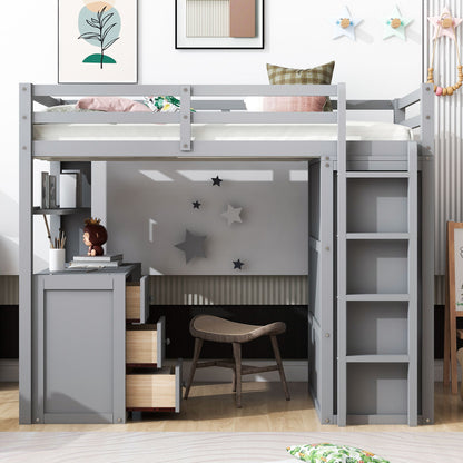 Loft Bed With Drawers, Desk, And Wardrobe - The Sleep Loft - Online Mattress Showroom NYC