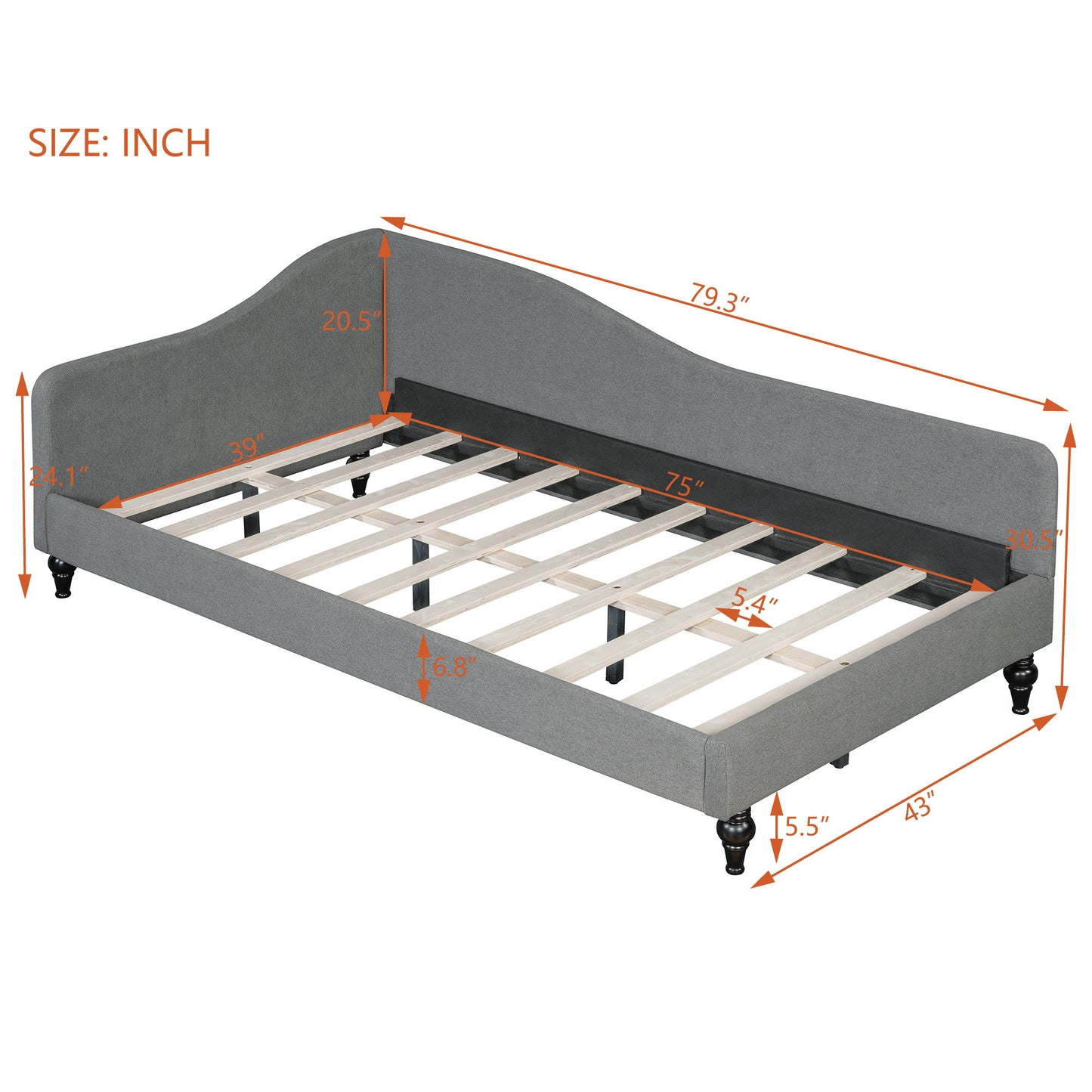 Modern L Shaped Daybed With Legs - The Sleep Loft - Online Mattress Showroom NYC