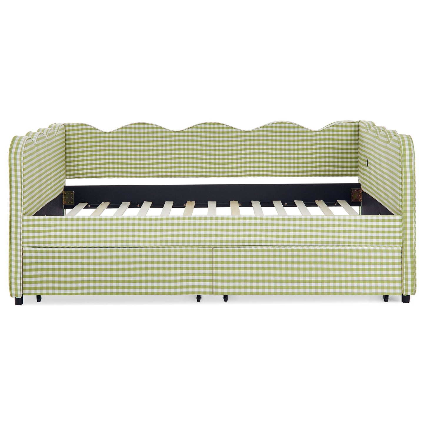 Gingham Daybed With USB Charging Port, Wave-Shaped Design - The Sleep Loft - Online Mattress Showroom NYC