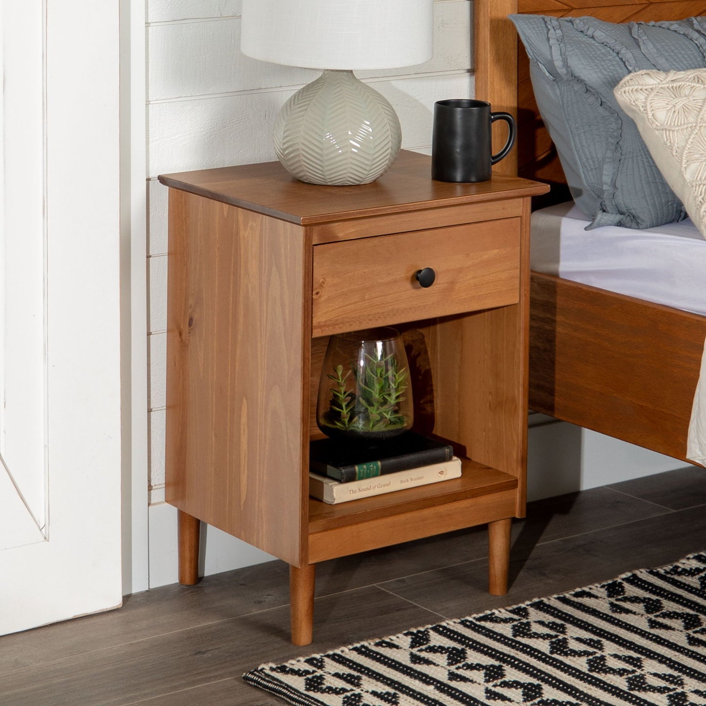 Classic 1 Drawer Nightstand With Cubby - The Sleep Loft - Online Mattress Showroom NYC