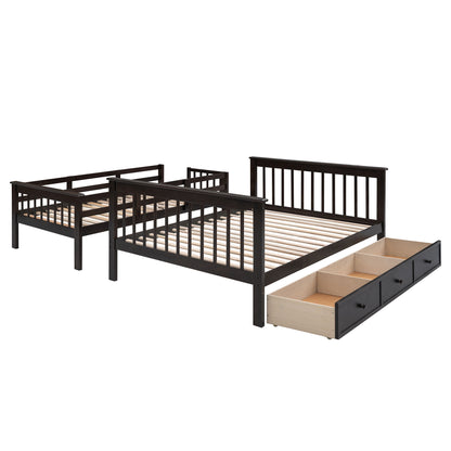 Stairway Bunk Bed With Storage And Guard Rail For Bedroom - The Sleep Loft - Online Mattress Showroom NYC