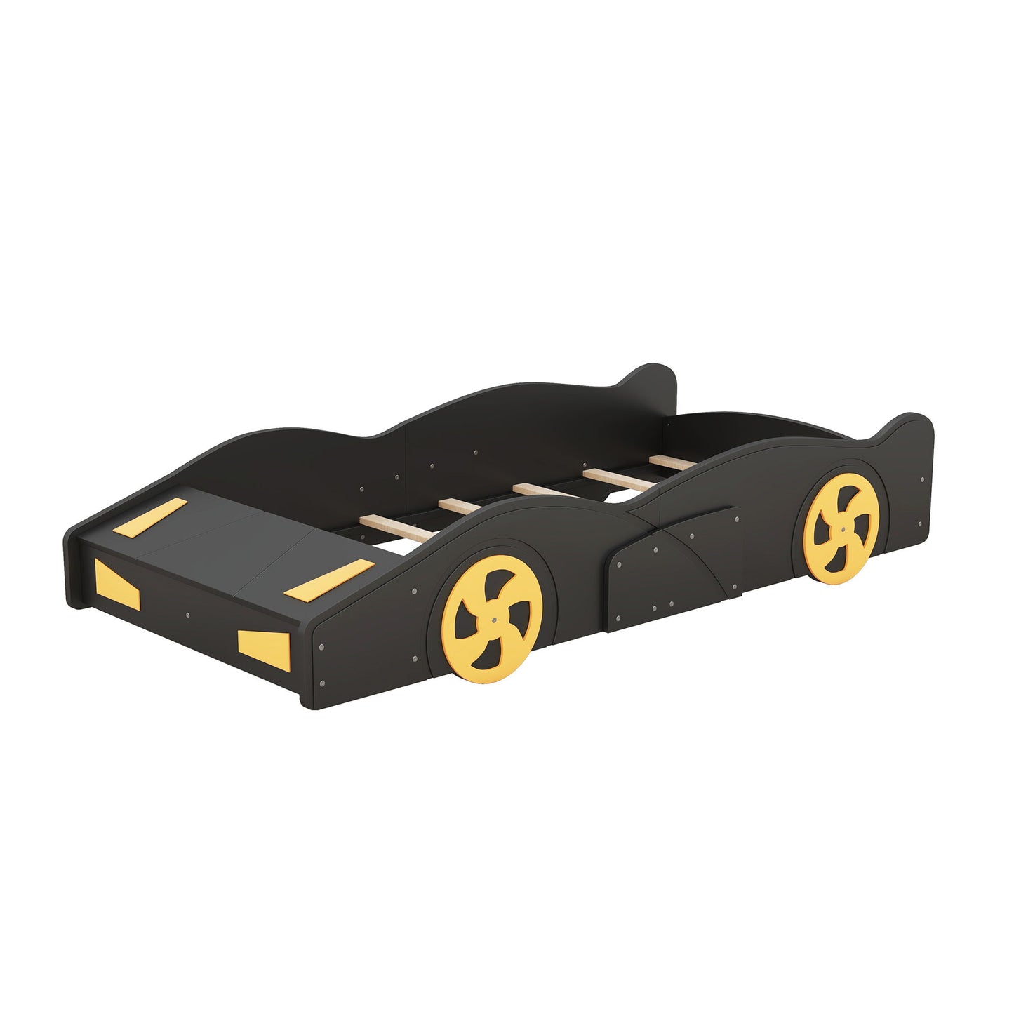 Race Car Shaped Platform Bed With Wheels And Storage - The Sleep Loft - Online Mattress Showroom NYC