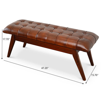 Maja - Bench - Cognac / Dark Brown - The Sleep Loft - Online Mattress Showroom NYC
