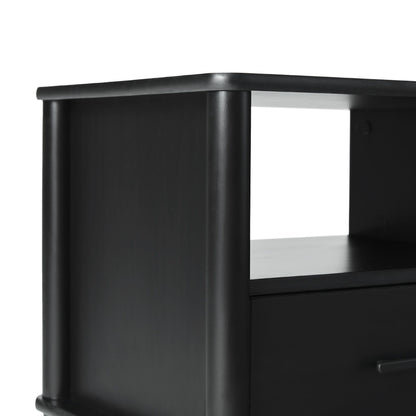 Transitional Solid Wood Spindle Nightstand - The Sleep Loft - Online Mattress Showroom NYC