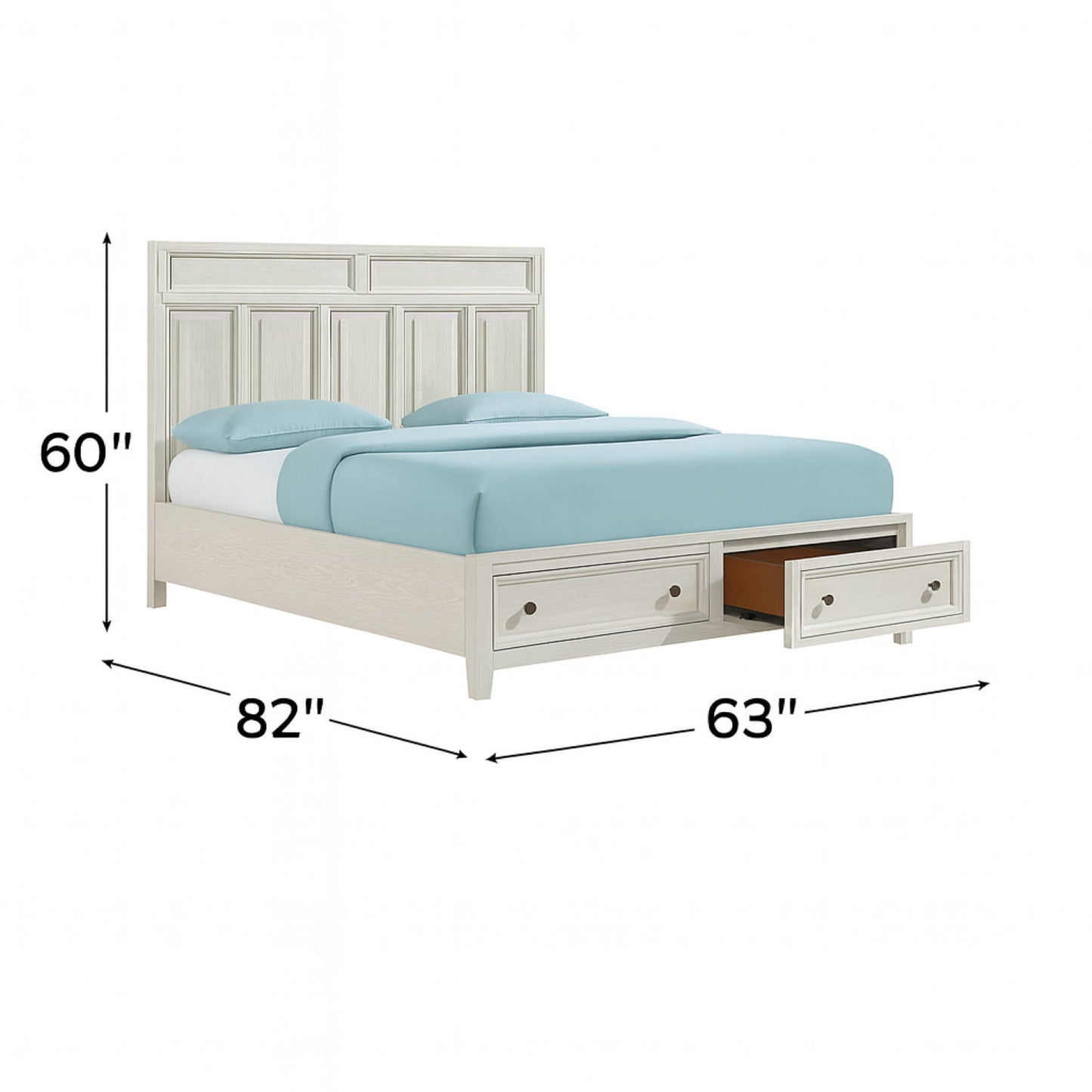 Storage Bed With Panel Headboard And Spacious Footboard Drawers - The Sleep Loft - Online Mattress Showroom NYC
