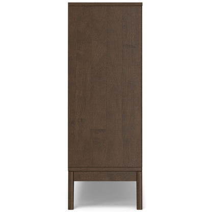 Harper - Low 6 Cube Storage With Drawers - Walnut Brown - The Sleep Loft - Online Mattress Showroom NYC