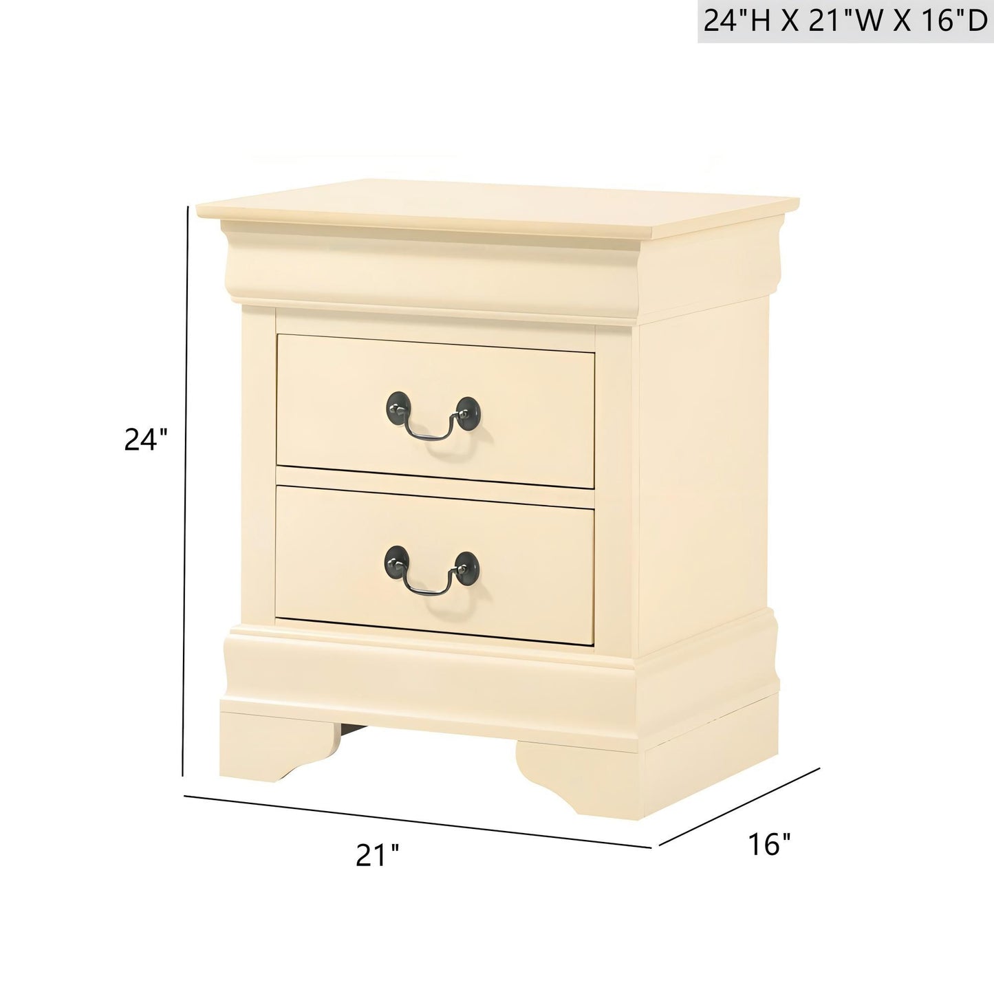 Traditional Style Design Nightstand - The Sleep Loft - Online Mattress Showroom NYC
