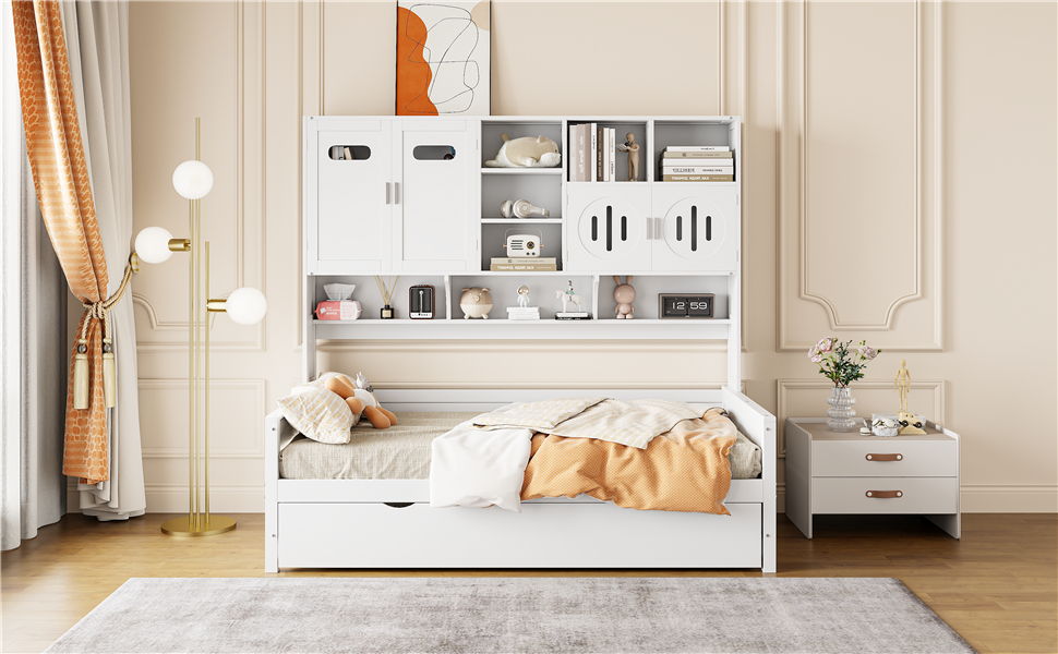 Daybed With All-In-One Cabinet And Shelf - The Sleep Loft - Online Mattress Showroom NYC