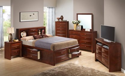 Modern Design Storage Bed With Bookcase Headboard