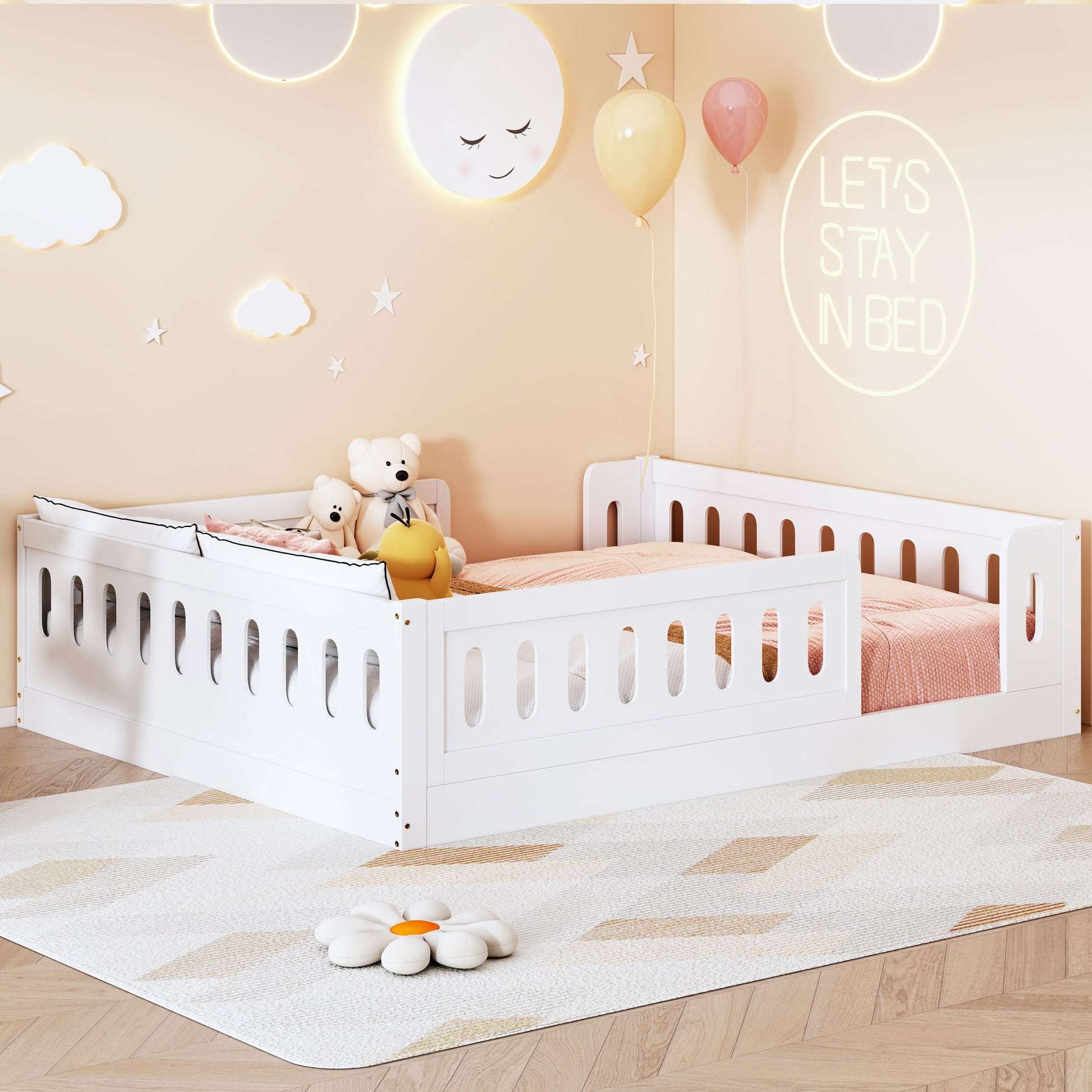 Platform Bed With Guardrail - The Sleep Loft - Online Mattress Showroom NYC