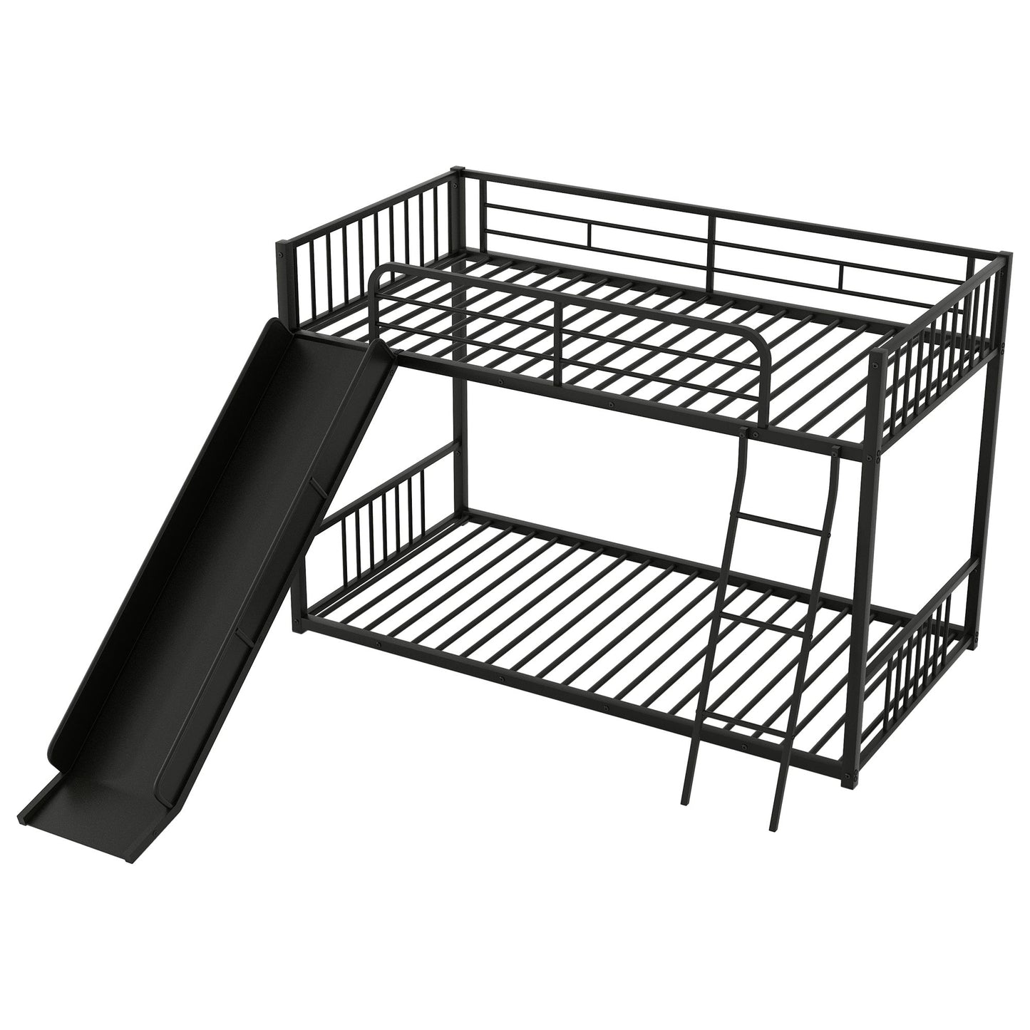 Metal Bunk Bed With Slide, Durable Steel Frame - The Sleep Loft - Online Mattress Showroom NYC