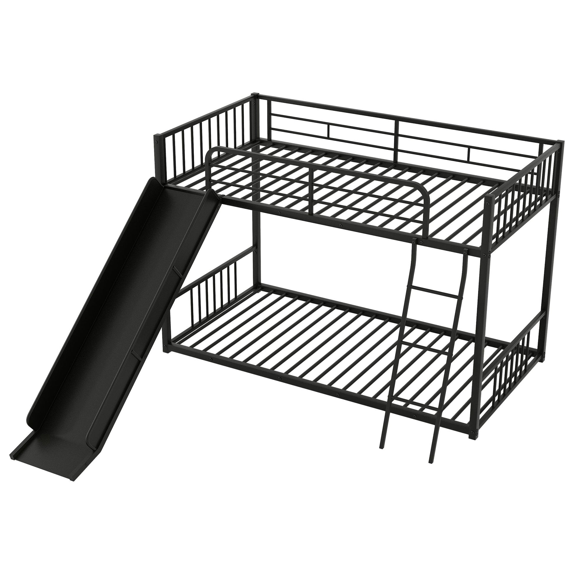 Metal Bunk Bed With Slide, Durable Steel Frame - The Sleep Loft - Online Mattress Showroom NYC