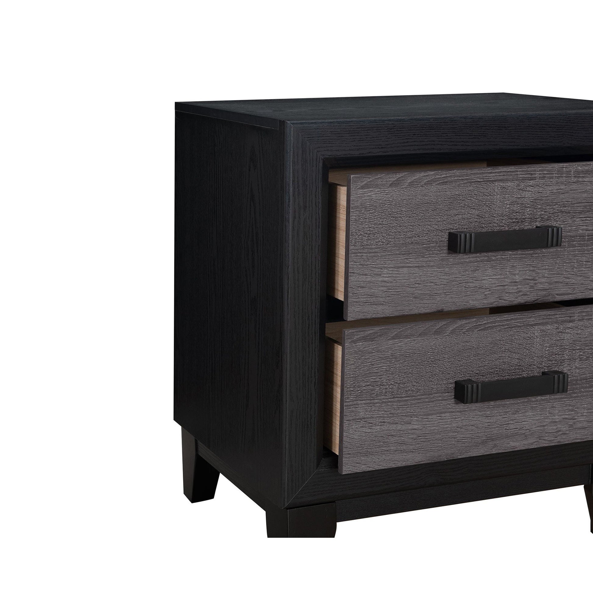 Soluto - Nightstand - Gray / Black - The Sleep Loft - Online Mattress Showroom NYC