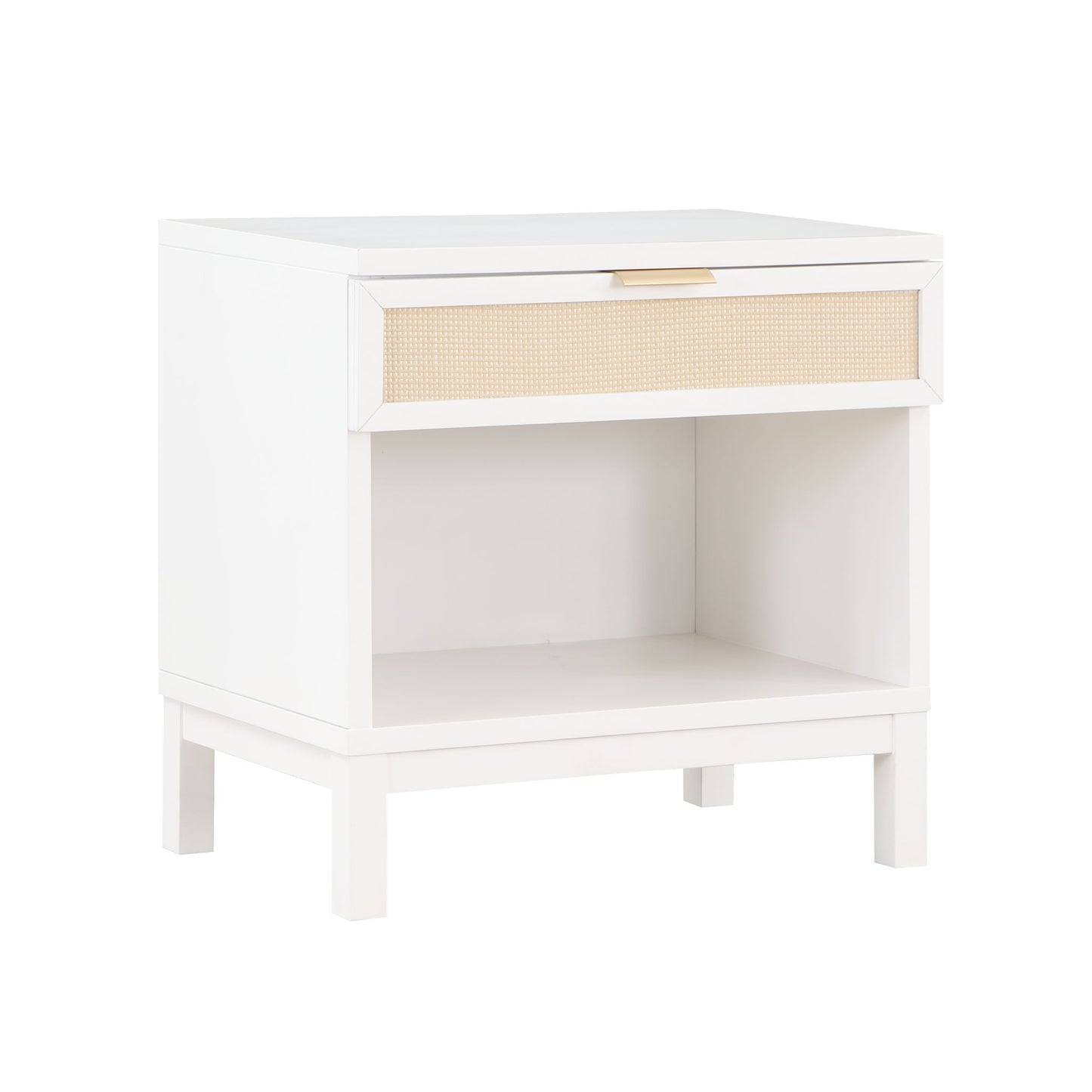 Blake - 1 Drawer Nightstand - White - The Sleep Loft - Online Mattress Showroom NYC