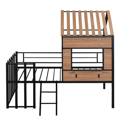 Loft Bed With Roof, Window, Guardrail, Ladder - The Sleep Loft - Online Mattress Showroom NYC
