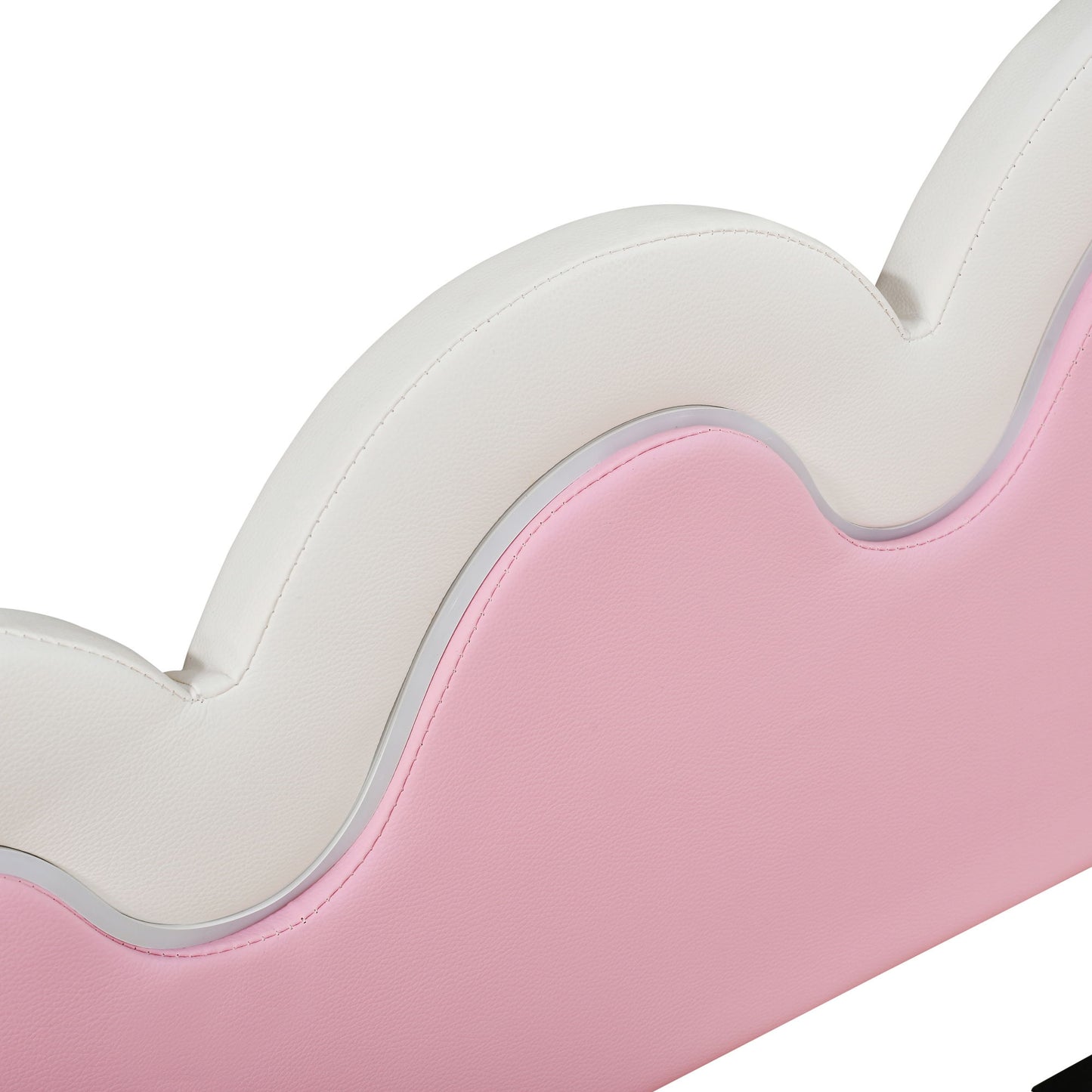 Extending Daybed With LED Lights, Modern Upholstered Princess Daybed With Crown Headboard - The Sleep Loft - Online Mattress Showroom NYC
