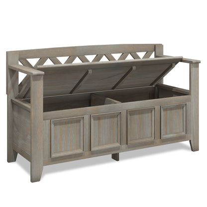 Amherst - Handcrafted Entryway Storage Bench - The Sleep Loft - Online Mattress Showroom NYC