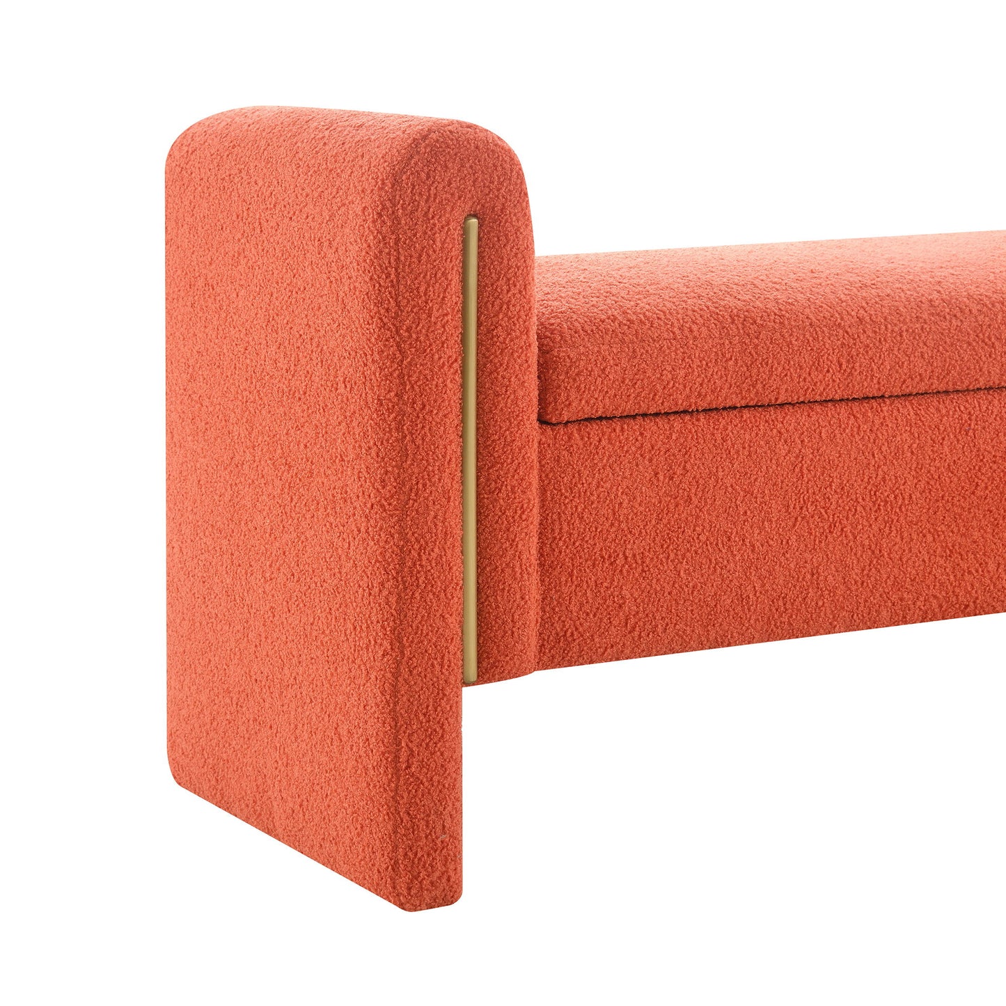 Modern Teddy Upholstered Large Bed End Bench With Arms And Storage - The Sleep Loft - Online Mattress Showroom NYC