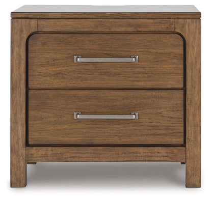 Cabalynn - Two Drawer Night Stand - Light Brown - The Sleep Loft - Online Mattress Showroom NYC