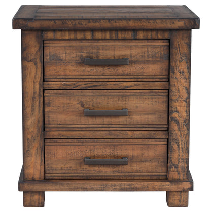 Drawer Reclaimed Solid Wood Framhouse Nightstand - Natural - The Sleep Loft - Online Mattress Showroom NYC