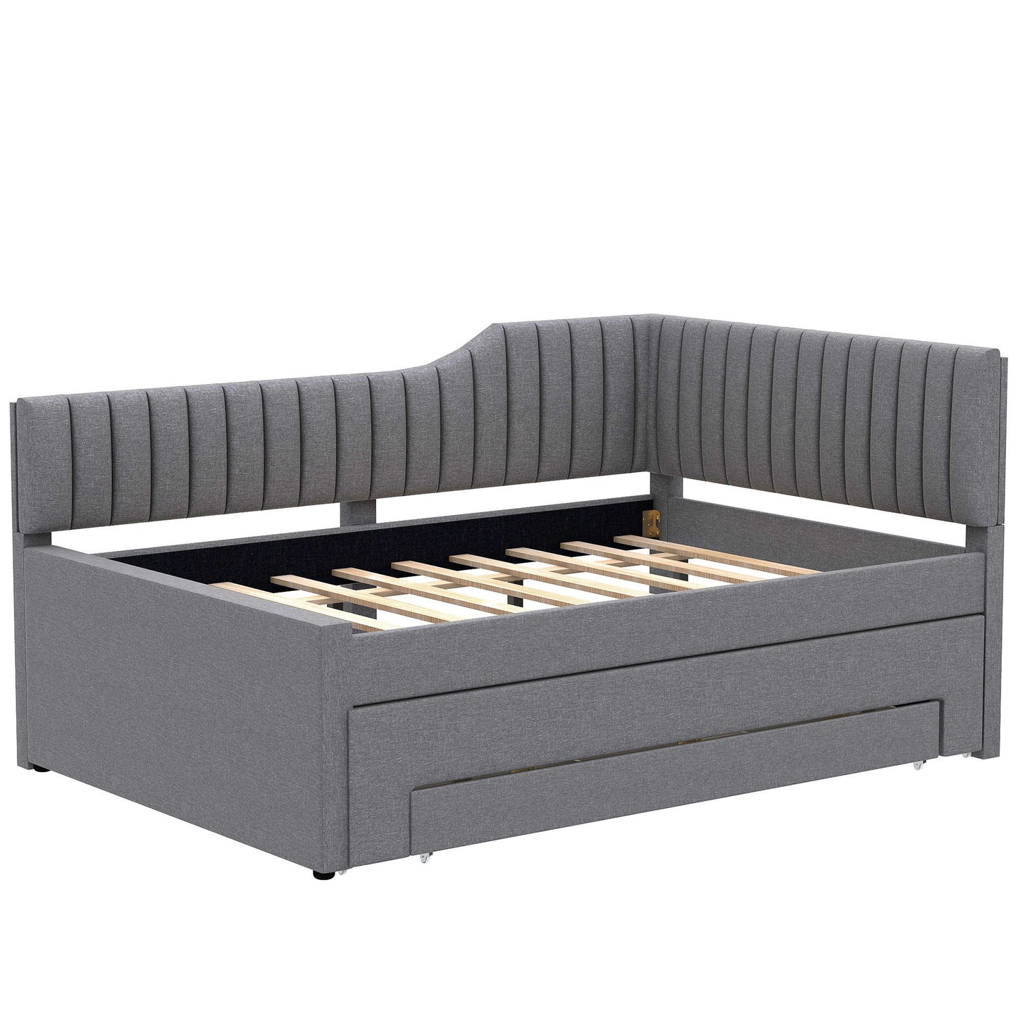 Upholstered Daybed With Trundle And 3 Drawers - The Sleep Loft - Online Mattress Showroom NYC