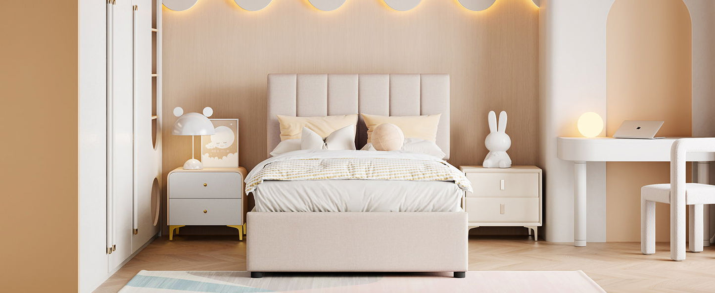 Upholstered Platform Bed With A Hydraulic Storage System - The Sleep Loft - Online Mattress Showroom NYC