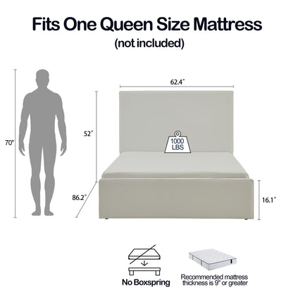 Lucas - Tall Headboard Upholstered Bed - The Sleep Loft - Online Mattress Showroom NYC