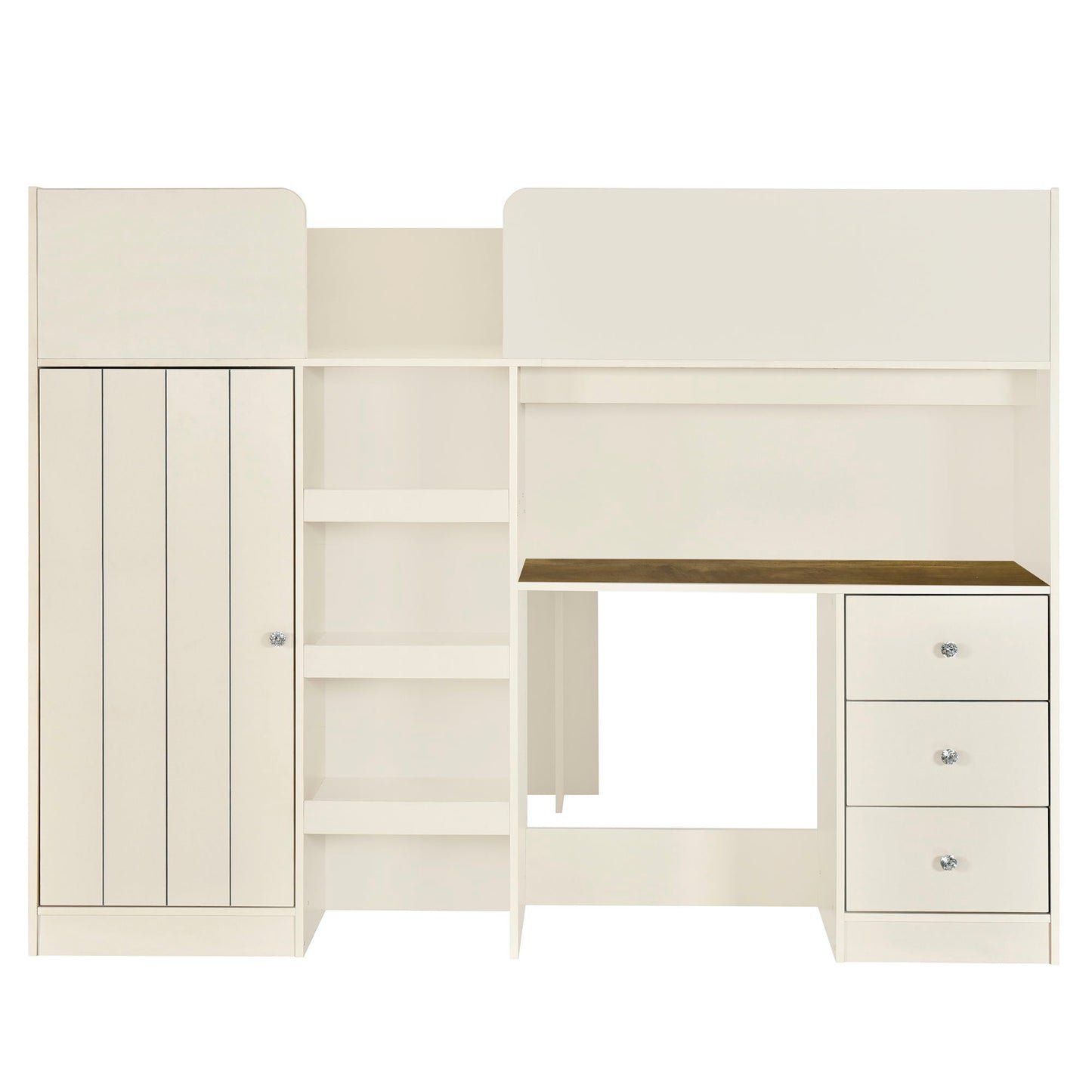 Loft Bed With Built In Wardrobe, Desk, Shelves, And Drawers - The Sleep Loft - Online Mattress Showroom NYC