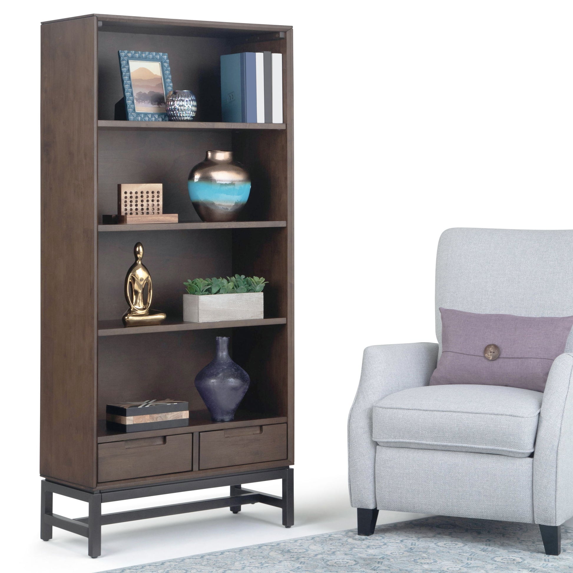 Banting - Mid Century Handcrafted Bookcase - The Sleep Loft - Online Mattress Showroom NYC