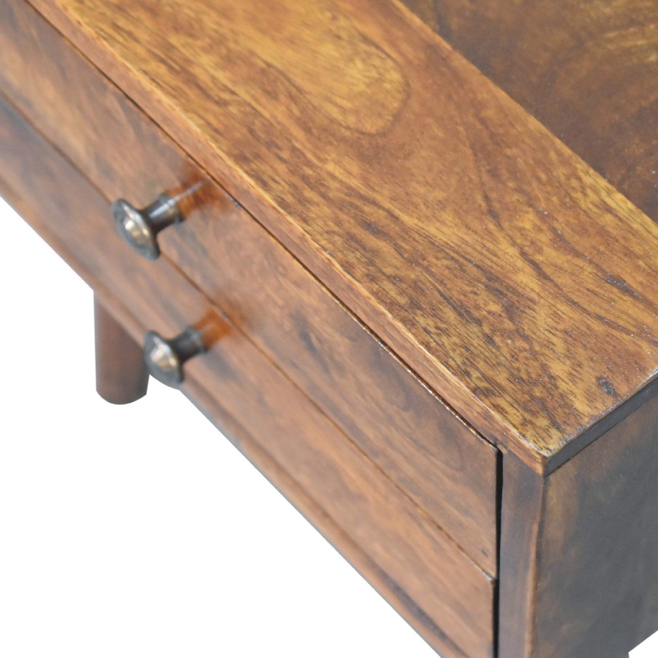 Mini Modern Bedside Table - Chestnut - The Sleep Loft - Online Mattress Showroom NYC