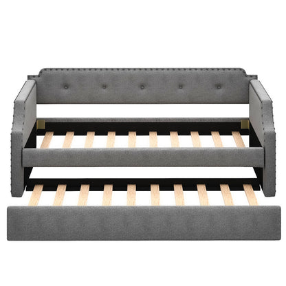 Upholstered Daybed With Trundle - The Sleep Loft - Online Mattress Showroom NYC