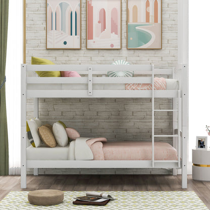 Solid Construction Bunk Bed With Ladder - The Sleep Loft - Online Mattress Showroom NYC