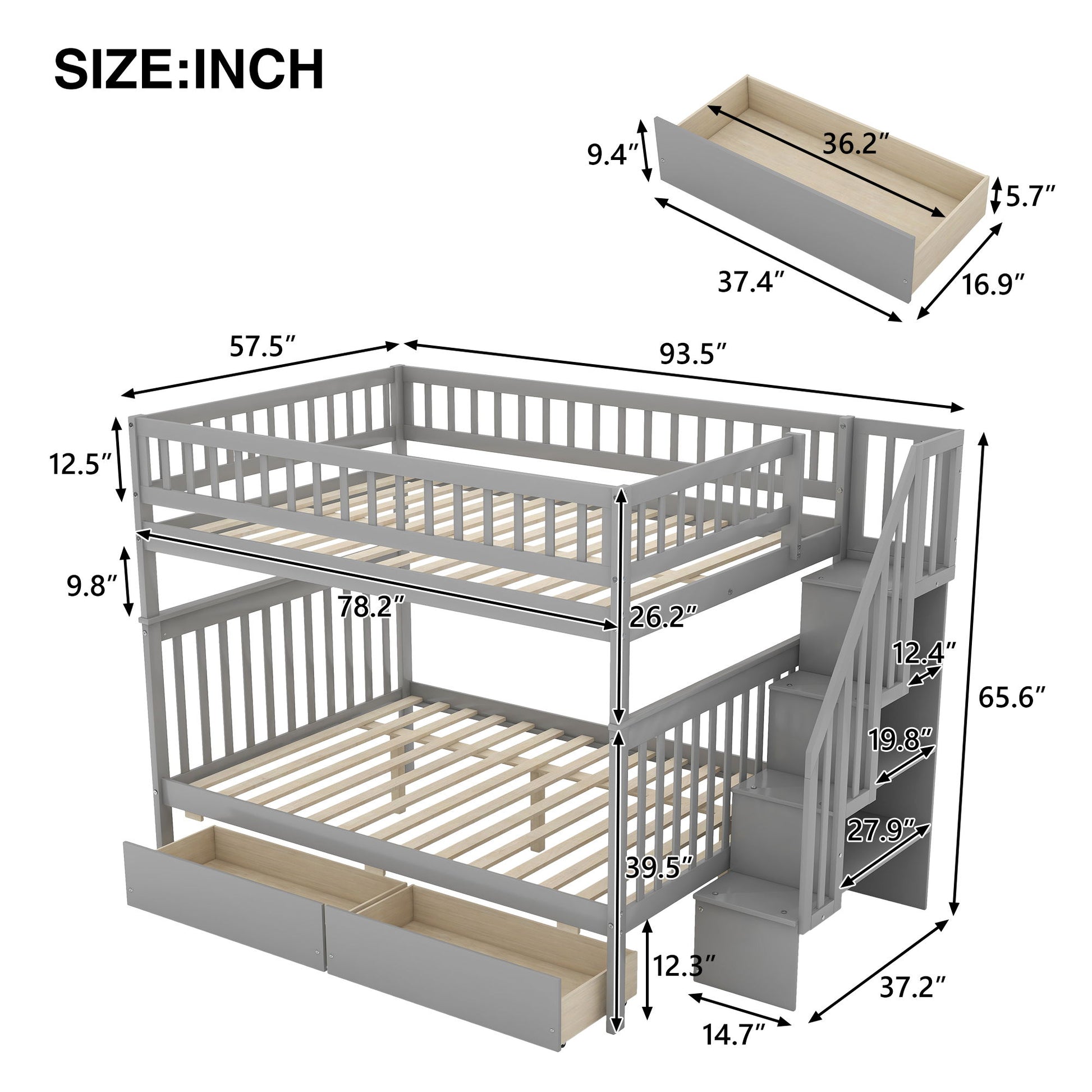 Bunk Bed With Staircase - The Sleep Loft - Online Mattress Showroom NYC