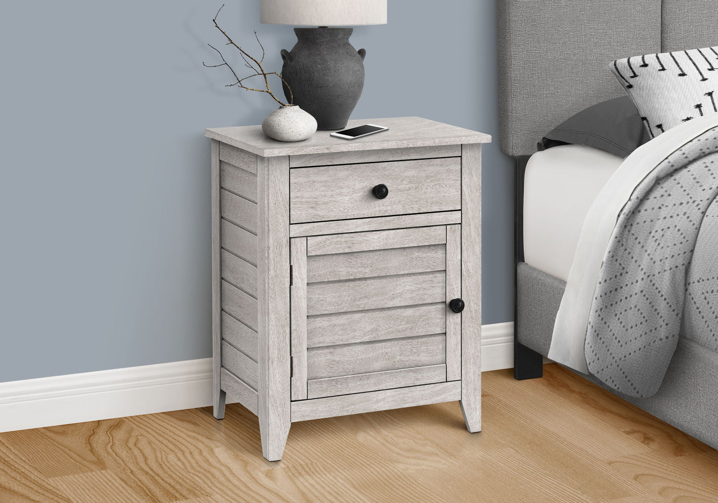 Accent Nightstand, Storage Drawer, Transitional - The Sleep Loft - Online Mattress Showroom NYC