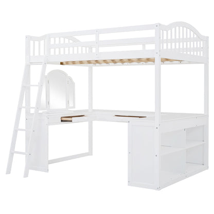 Loft Bed With Drawers, Cabinet, Shelves With Desk - The Sleep Loft - Online Mattress Showroom NYC