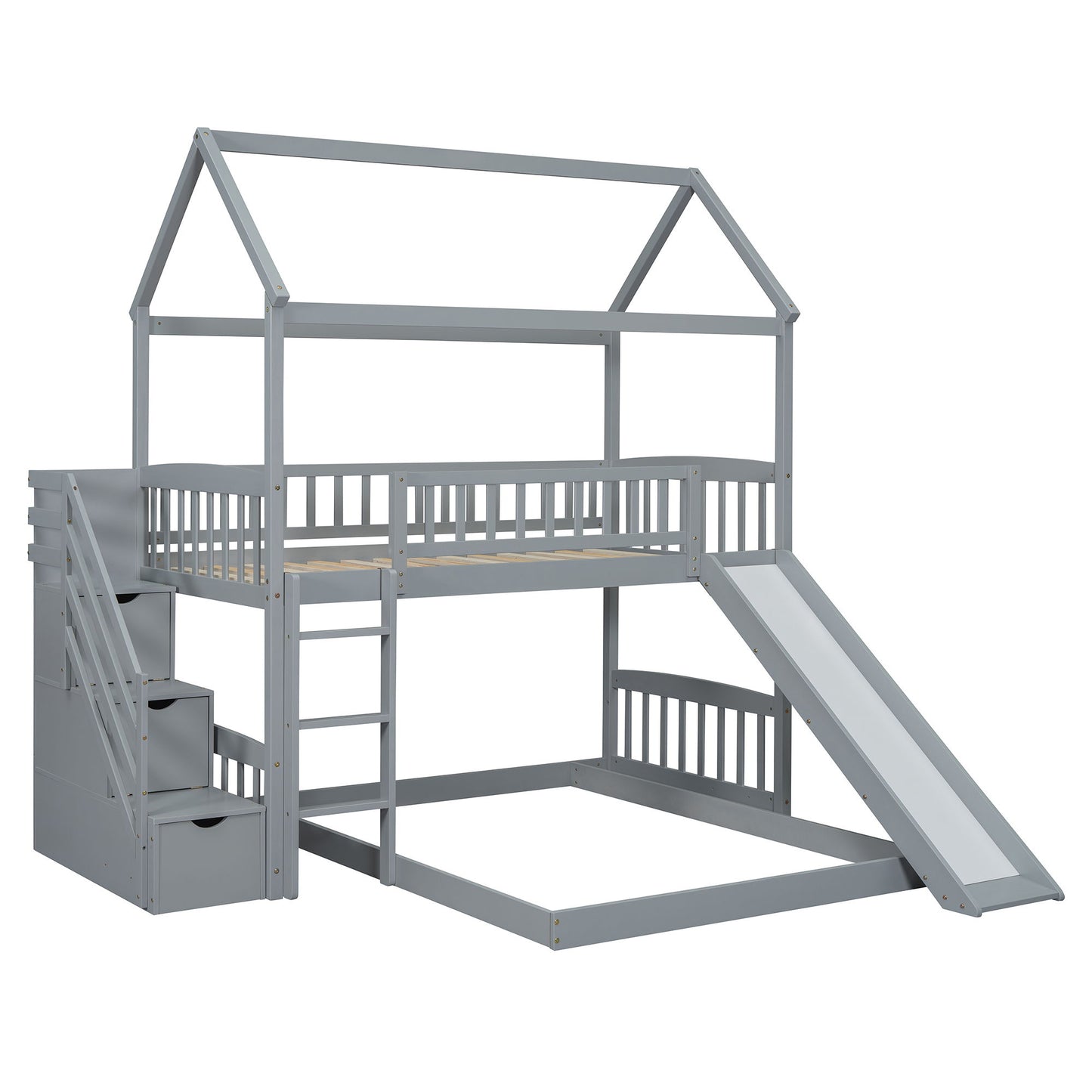 House Bunk Bed With Slide - The Sleep Loft - Online Mattress Showroom NYC
