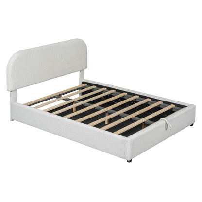 Upholstered Platform Bed With Hydraulic Storage System - The Sleep Loft - Online Mattress Showroom NYC