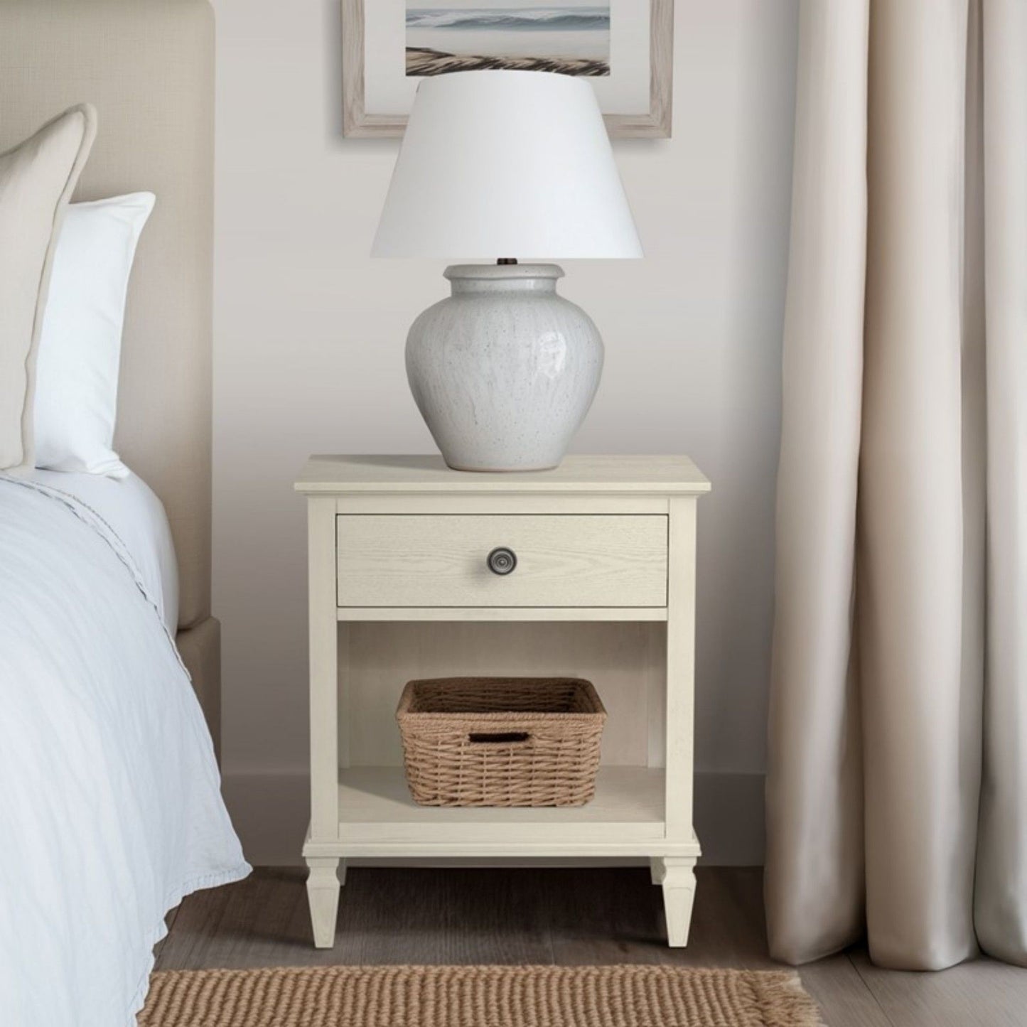 Victoria - Nightstand With Open Storage - The Sleep Loft - Online Mattress Showroom NYC