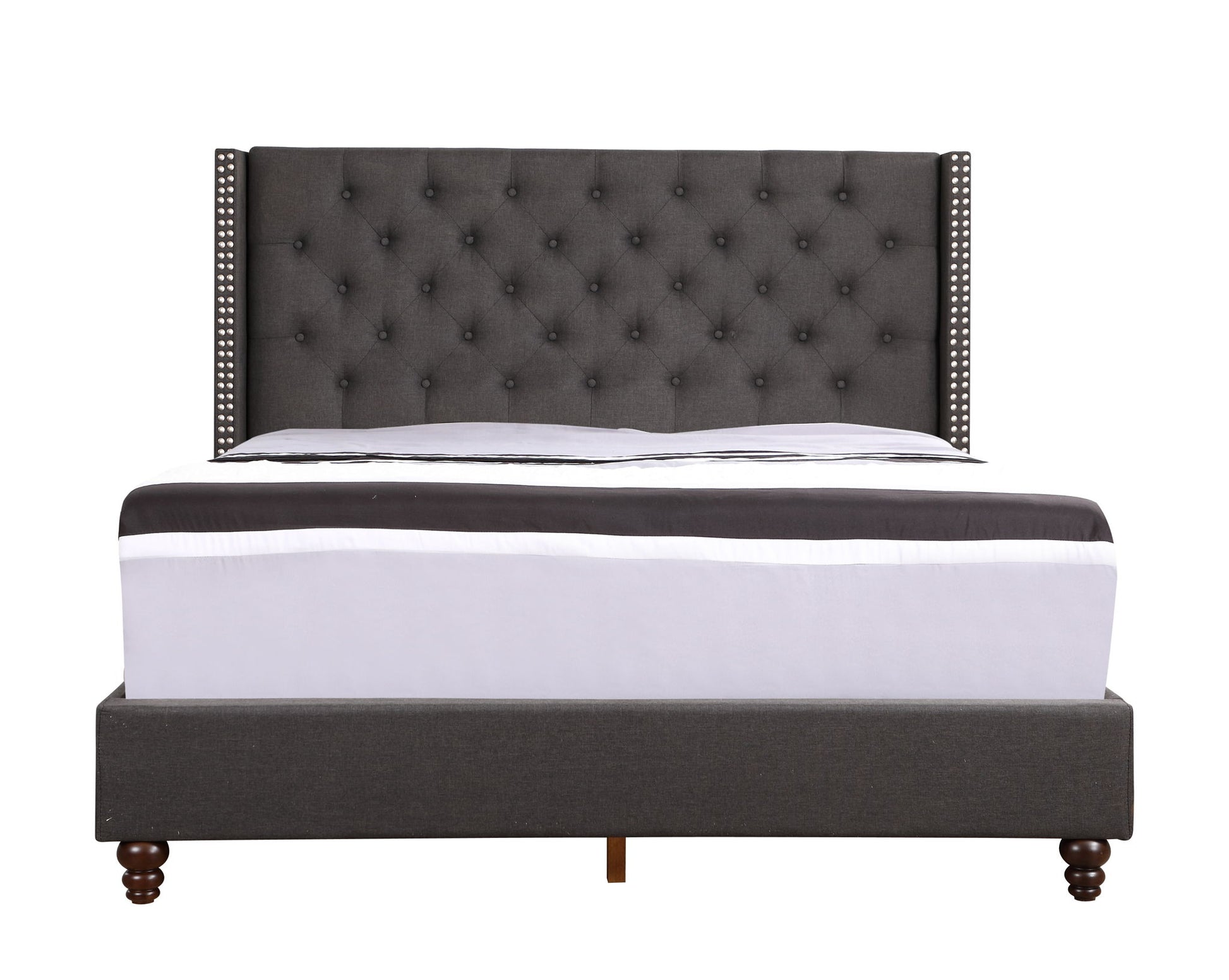 Nailhead Bed Transitional Vibrant - The Sleep Loft - Online Mattress Showroom NYC