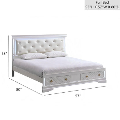 Verona - Bed With LED Accent Lighting, 2 Drawers - The Sleep Loft - Online Mattress Showroom NYC