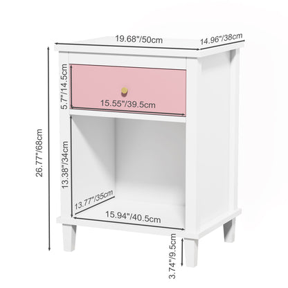 Nightstand With 1 Drawer 1 Shelf - The Sleep Loft - Online Mattress Showroom NYC
